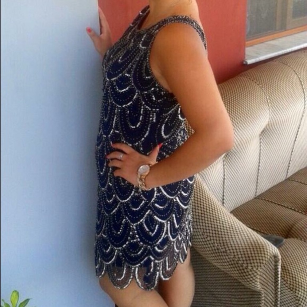 Beaded mini dress